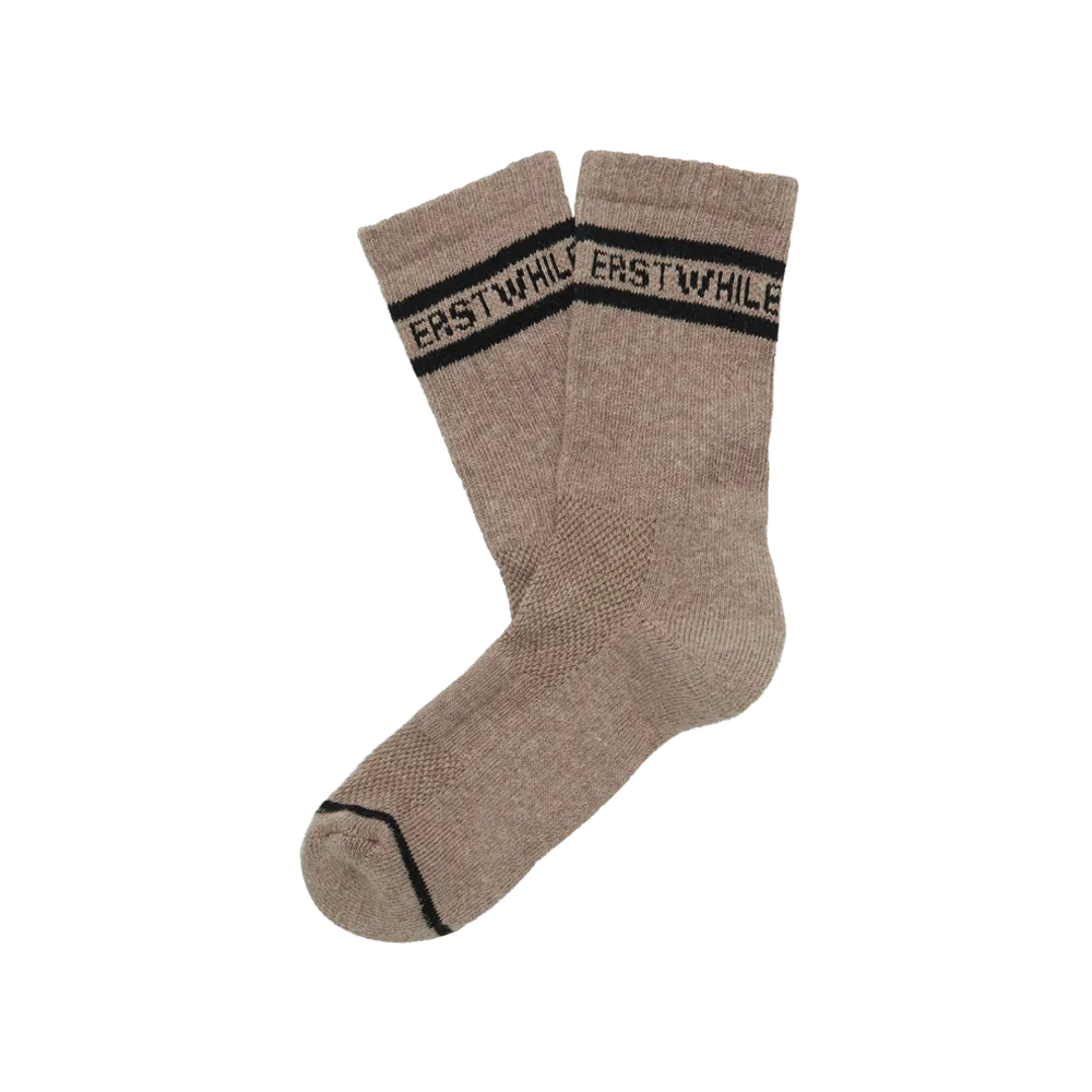 Erstwhile - Crew Logo Sock | Latte