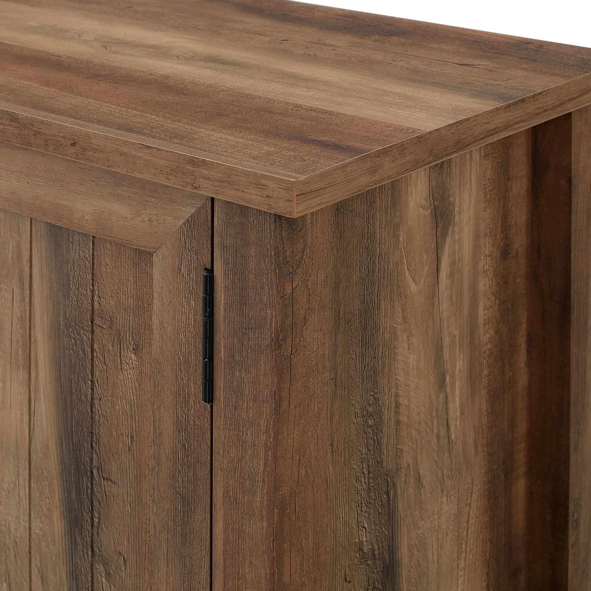 Farmhouse 58" Modern Grooved 2 Door TV Stand