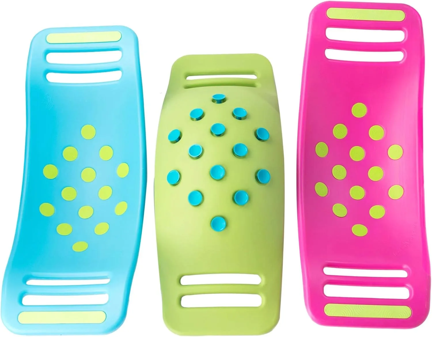 Fat Brain Toys Teeter Popper, Indoor Toddler Sensory Toys for Ages 3 and Up, Blue