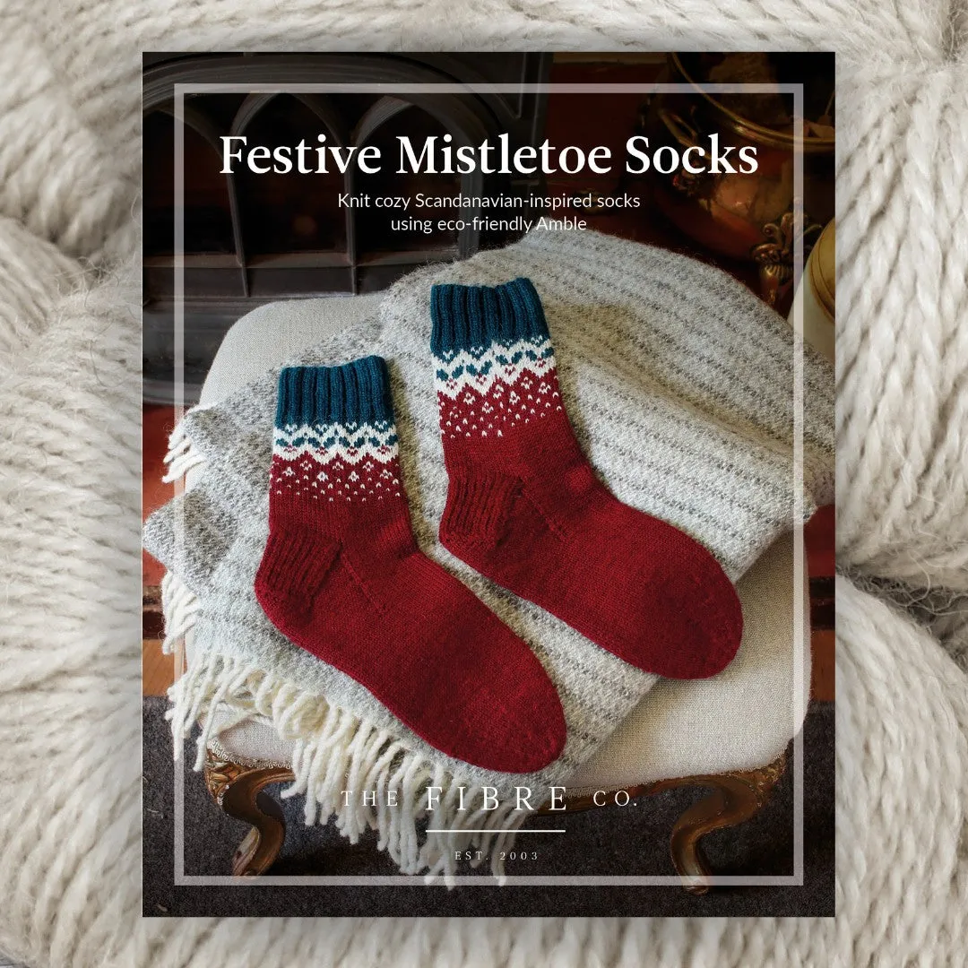 Festive Mistletoe Socks Easel Display