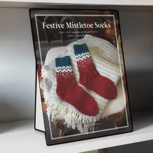 Festive Mistletoe Socks Easel Display