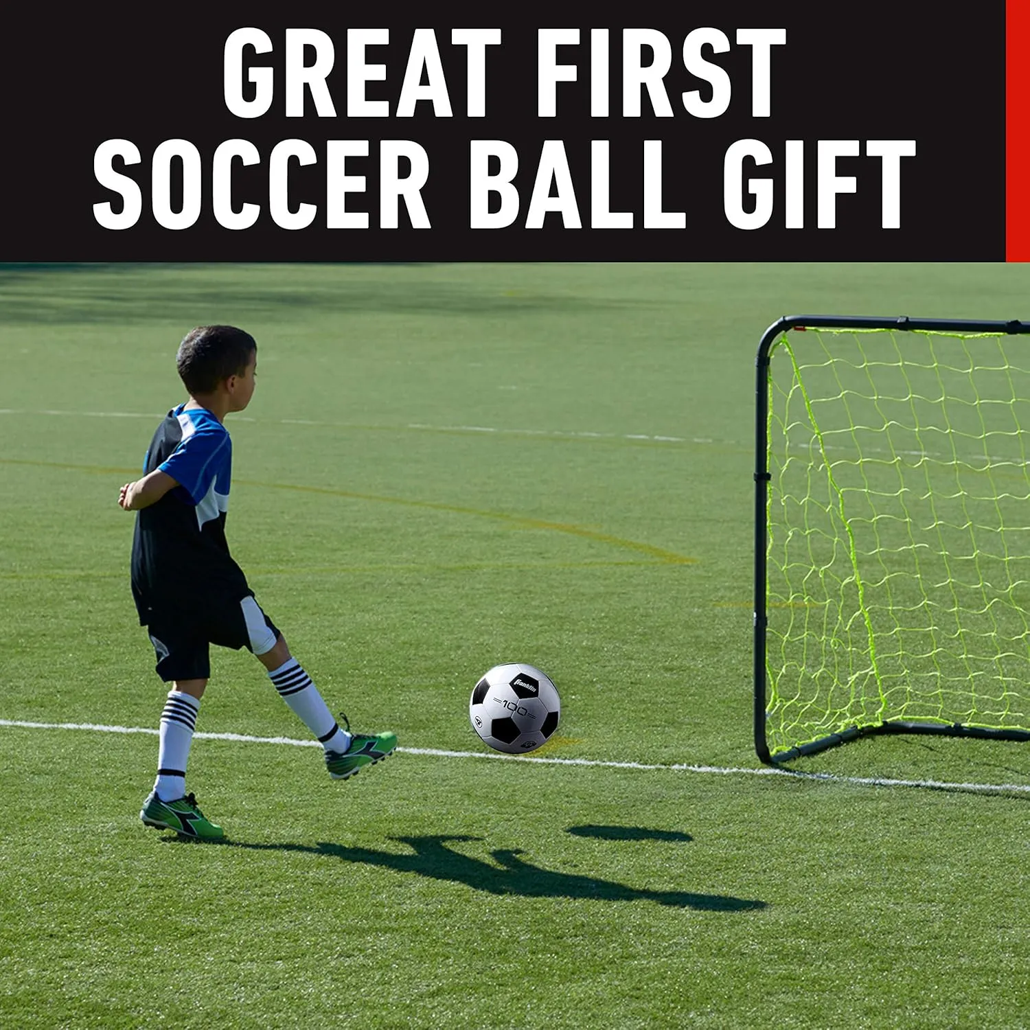 Franklin Sports Soccer Balls - Youth & Adult - Sizes 3, 4 & 5 - Single & Bulk Packs - Black & White