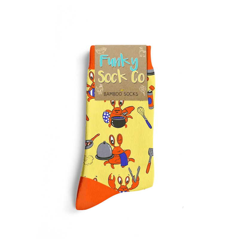 Funky Sock Co Bamboo Socks - Crabs In Kitchen