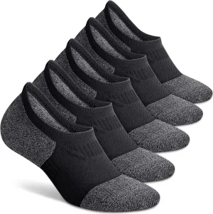 Gonii No Show Socks Men and Women - Running Athletic Compression Low Ankle Socks 5-6 Pairs