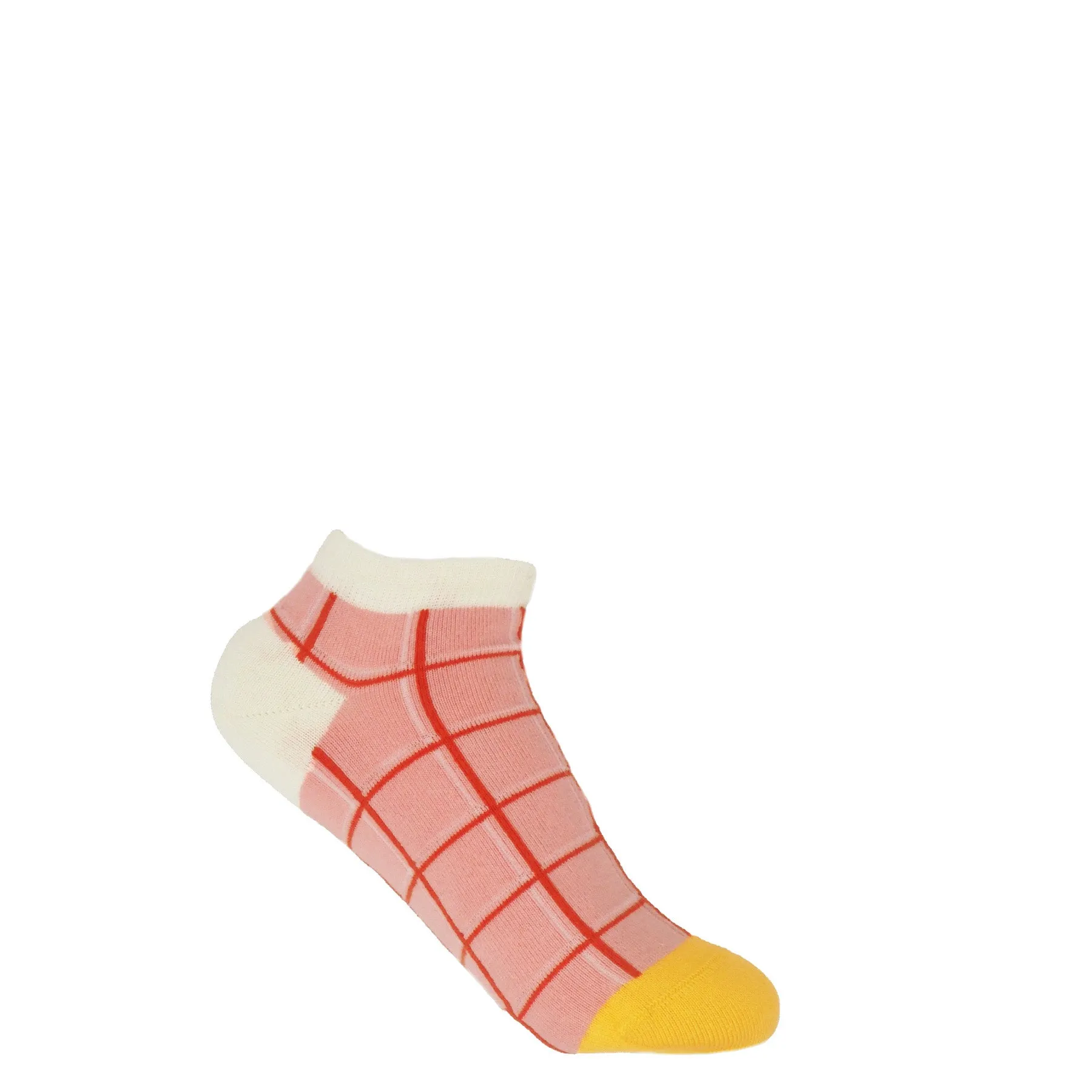 Grid Women's Trainer Socks Bundle - Lime, Pink & Cream