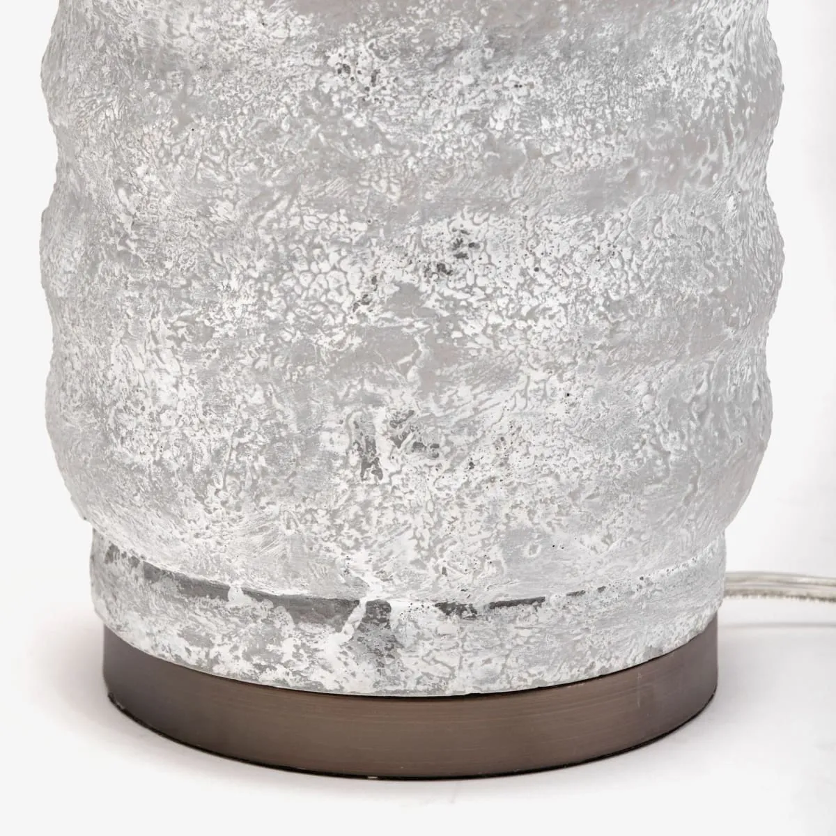 Harlan Table Lamp Gray Concrete | Beige Shade