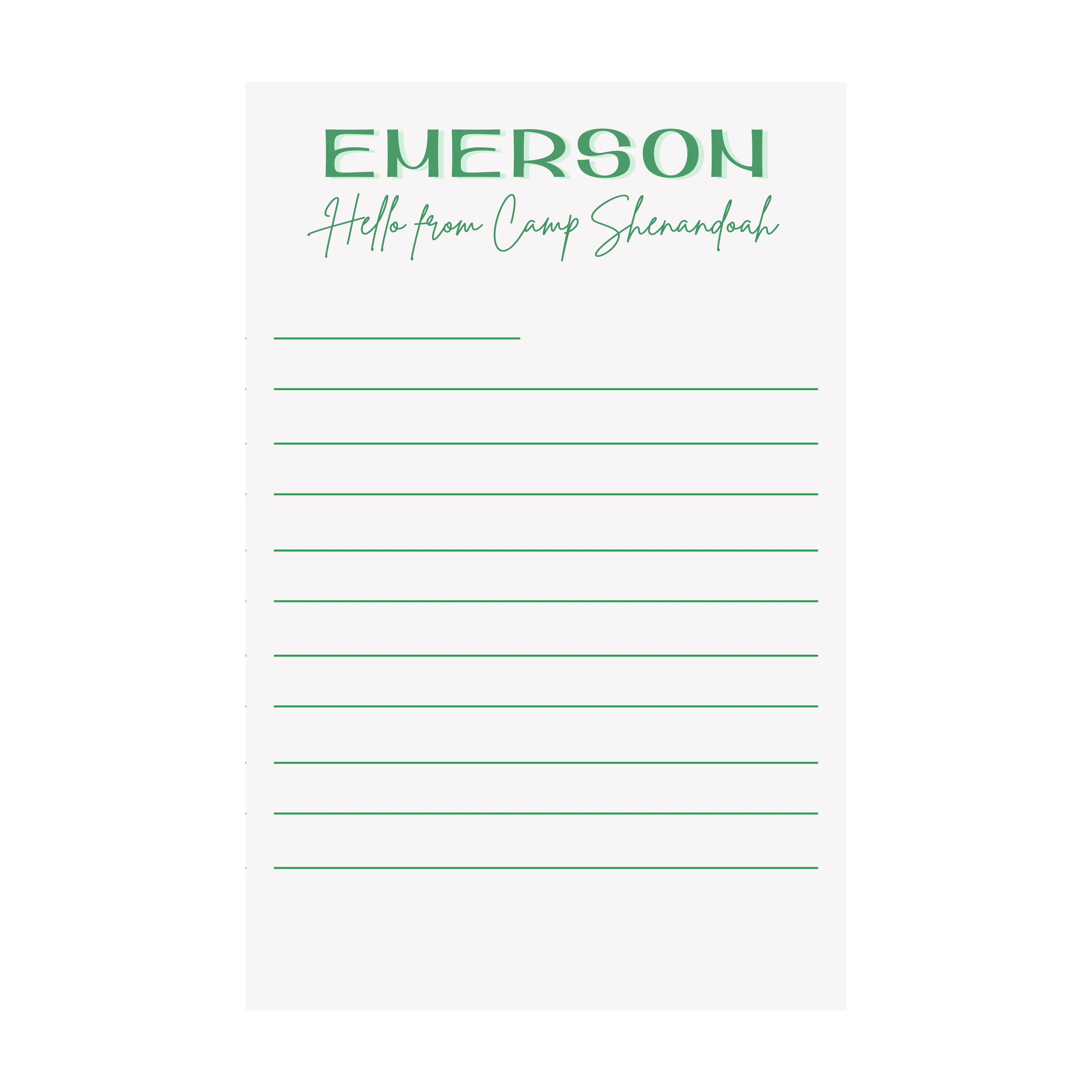 Hello from your Camp Paper- Assorted Styles & Colors