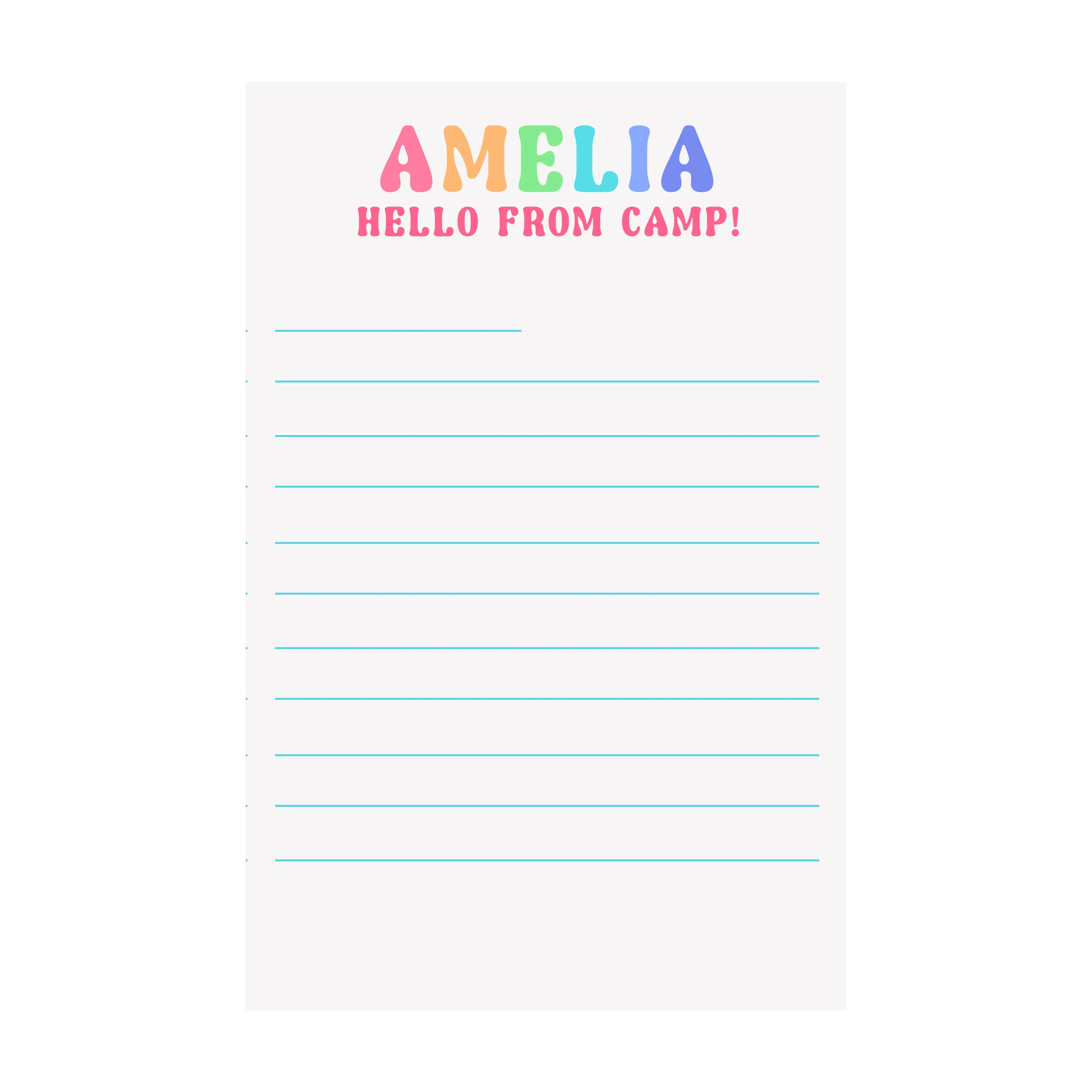 Hello from your Camp Paper- Assorted Styles & Colors