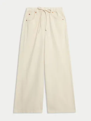High waisted wide leg jeans