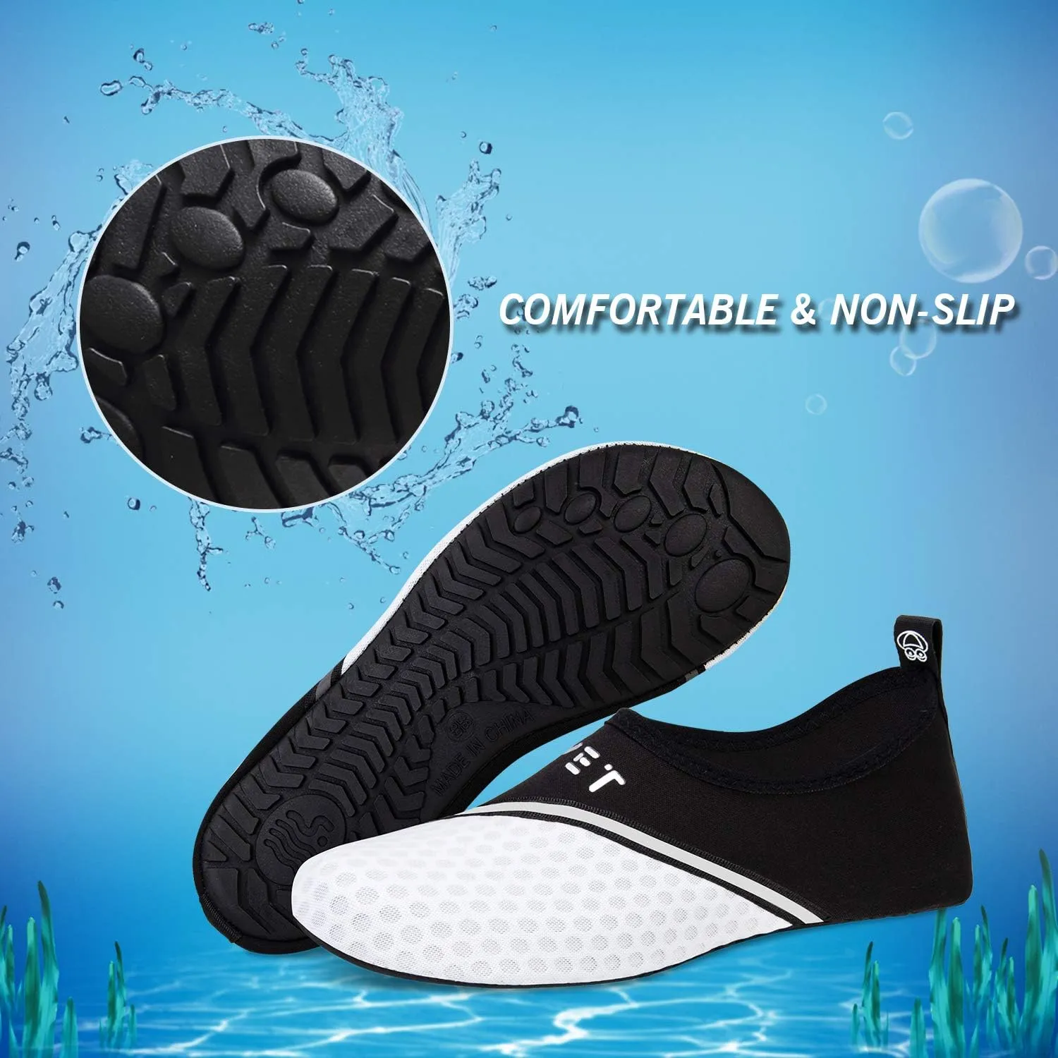 IceUnicorn Water Shoes Men Women Beach Swim Aqua Barefoot Socks Pool Quick Dry Yoga