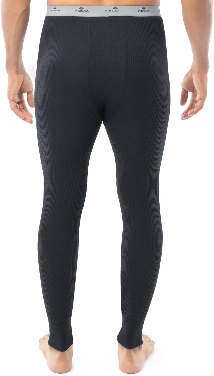 Indera Men's Heavyweight Cotton Waffle Long Johns Thermal Underwear Bottom