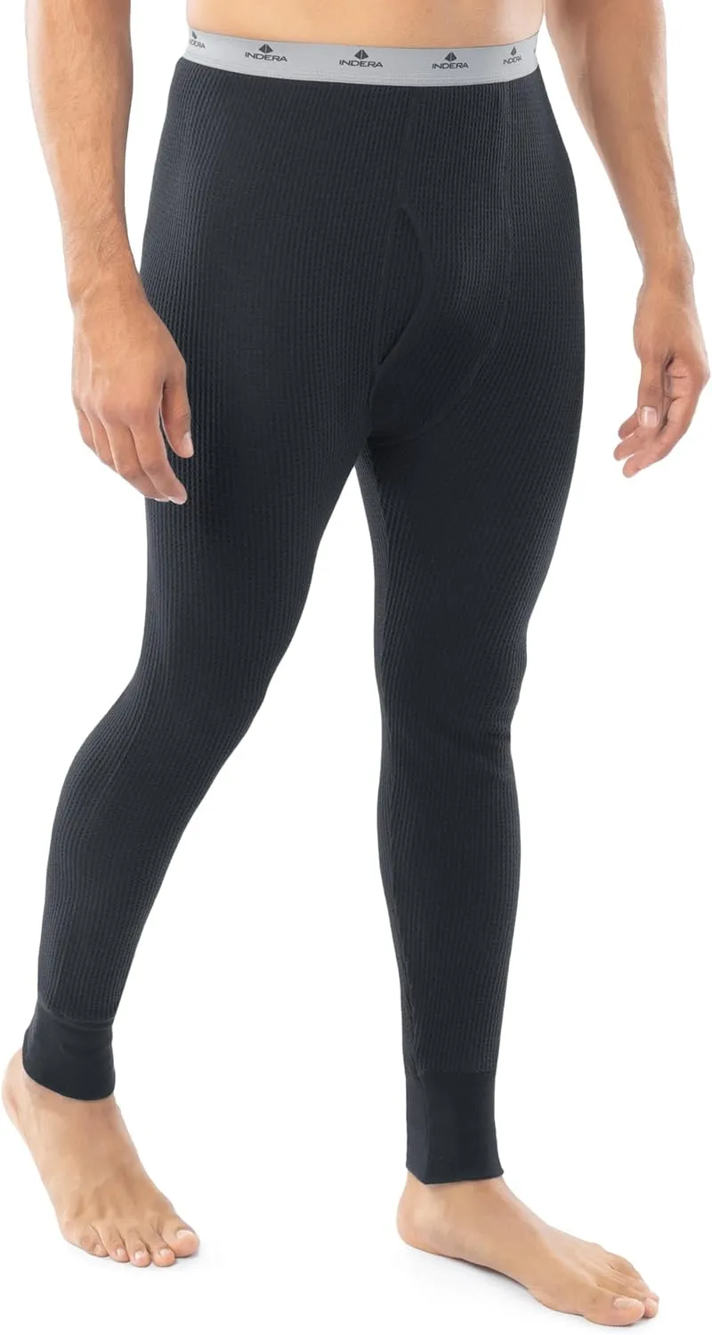 Indera Men's Heavyweight Cotton Waffle Long Johns Thermal Underwear Bottom