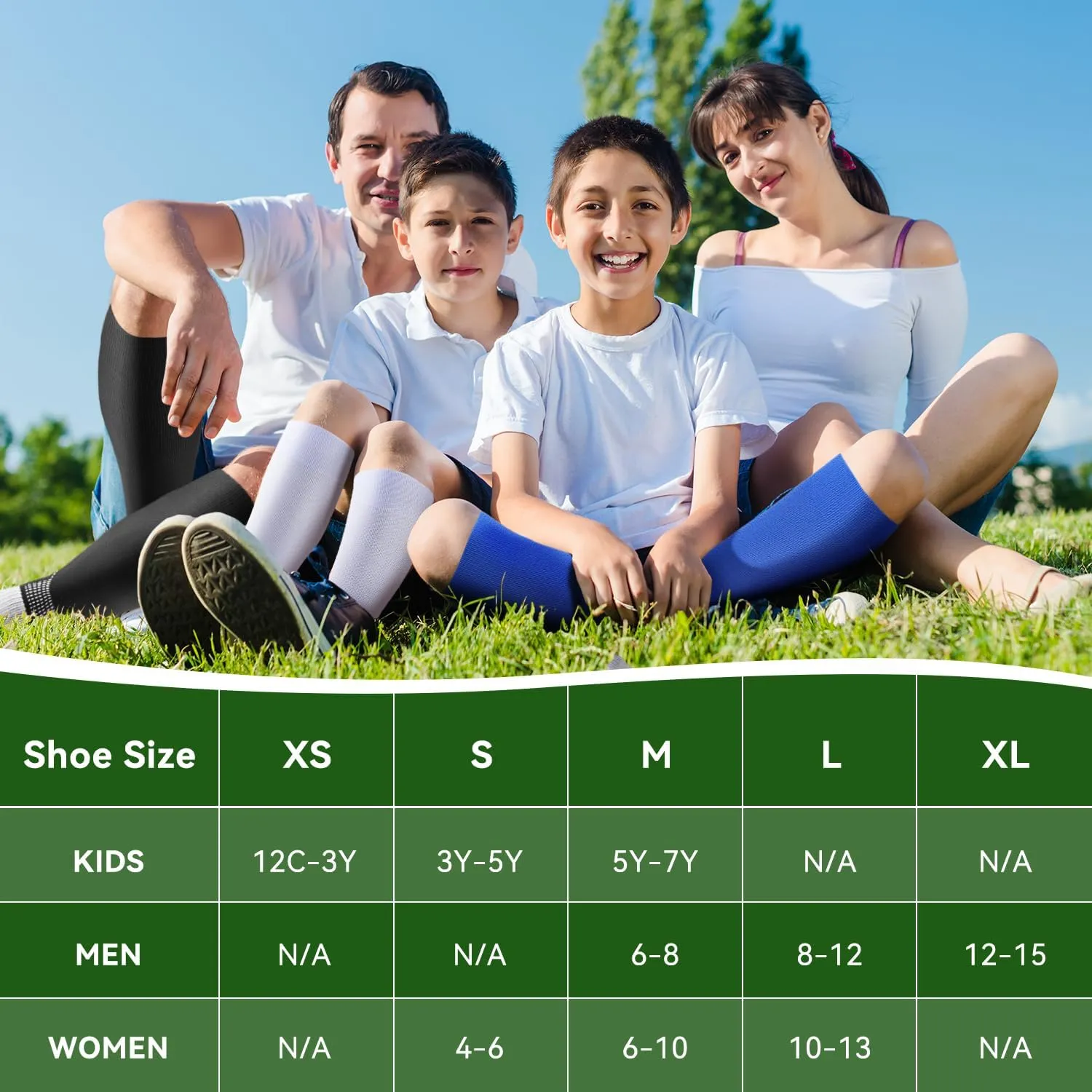 IRAMY Compressive Soccer Socks Ankle Compression Support Coolmax Wicking Anti-Slip Football Baseball Softball 1/2/3 Packs