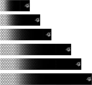 Laminated Honeycomb White Black Fade 1 Bee Arrow Wraps 15 Pc Choose Length Width
