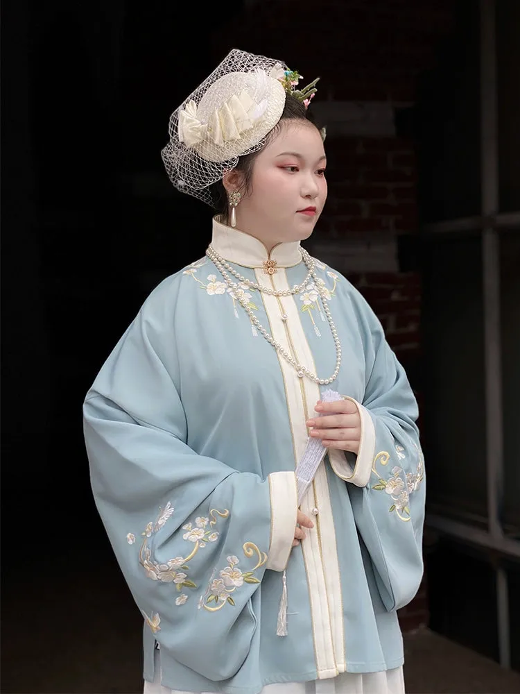 Liling Hudie 立领蝴蝶 Butterfly Standing Collar Plus Sized Ming Shirt