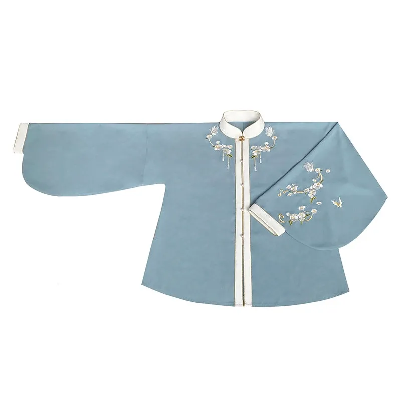 Liling Hudie 立领蝴蝶 Butterfly Standing Collar Plus Sized Ming Shirt