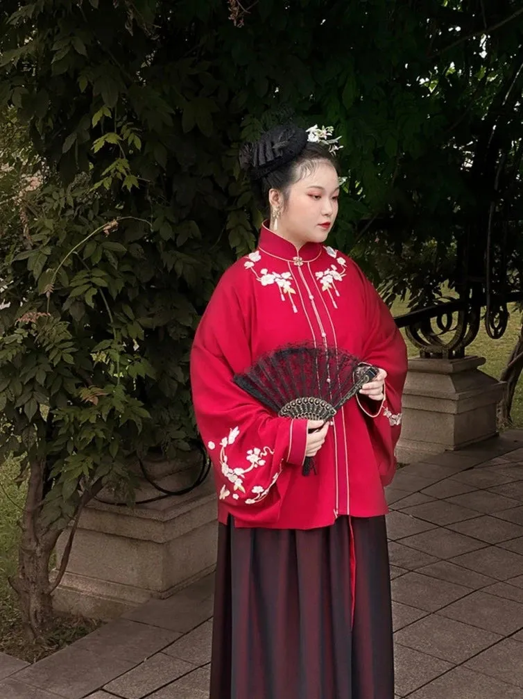 Liling Hudie 立领蝴蝶 Butterfly Standing Collar Plus Sized Ming Shirt