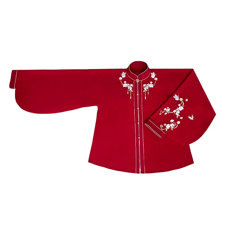 Liling Hudie 立领蝴蝶 Butterfly Standing Collar Plus Sized Ming Shirt