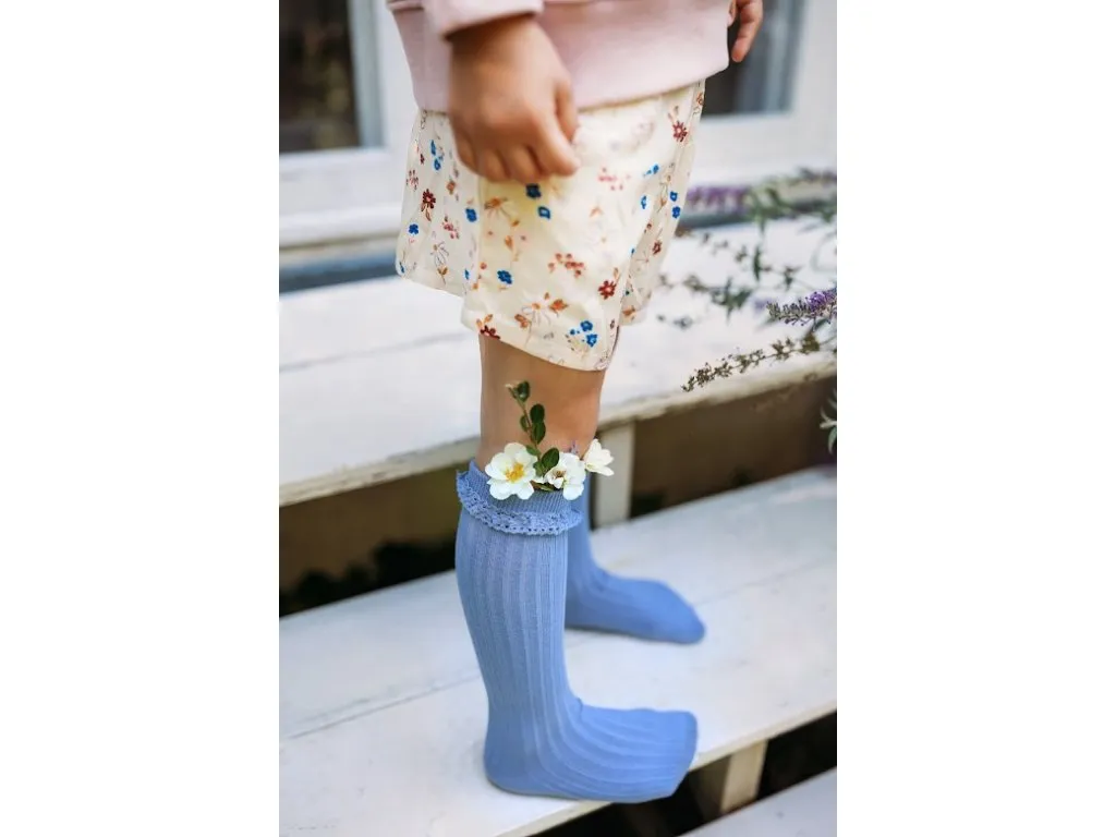 Mama's Feet Girl's Knee-High Socks Mono Baby - Heather