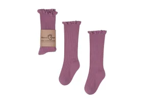 Mama's Feet Girl's Knee-High Socks Mono Baby - Heather