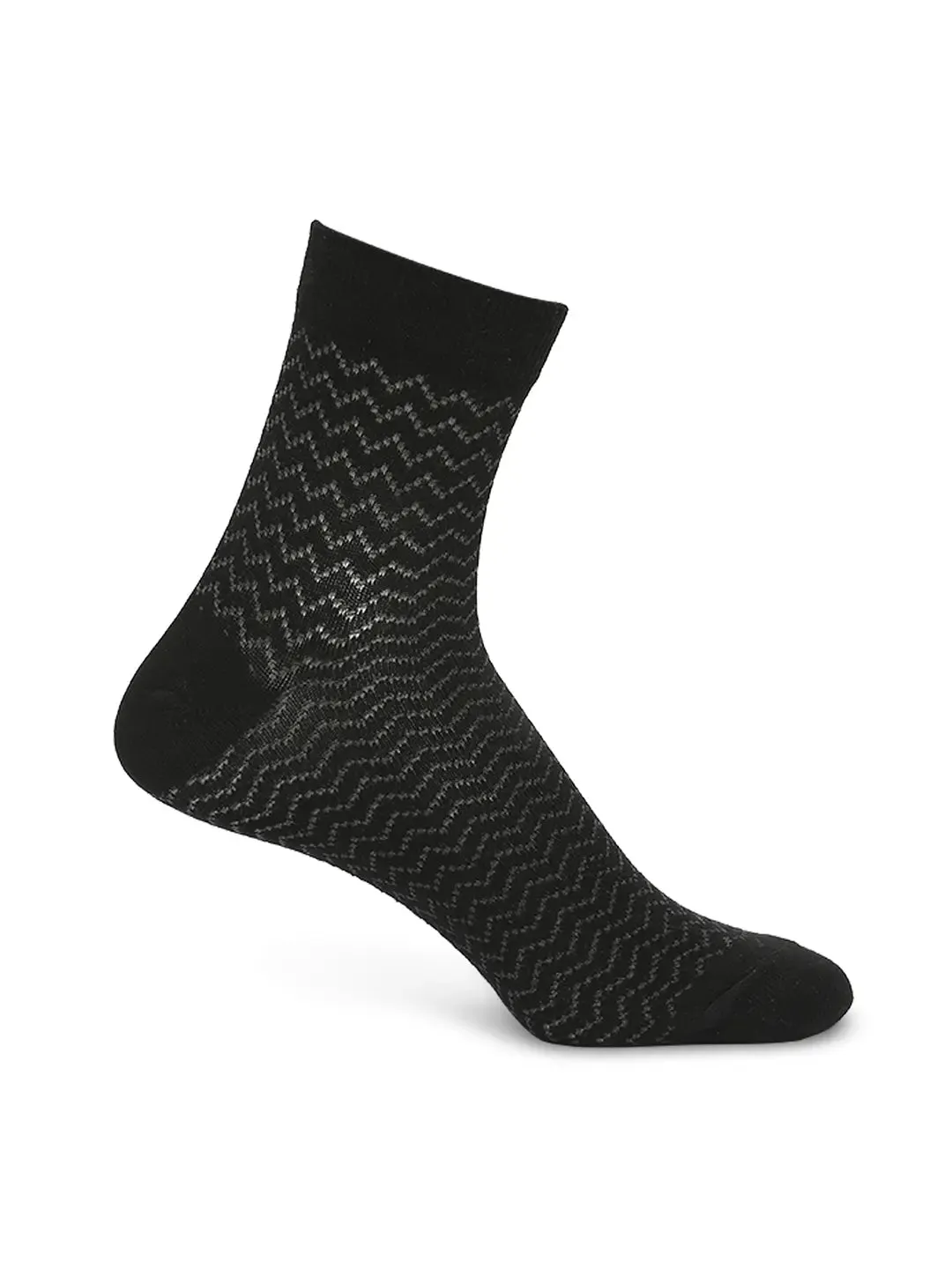 Men Premium Black & Grey Melange Ankle Length Socks - Pack Of 2- Underjeans By Spykar