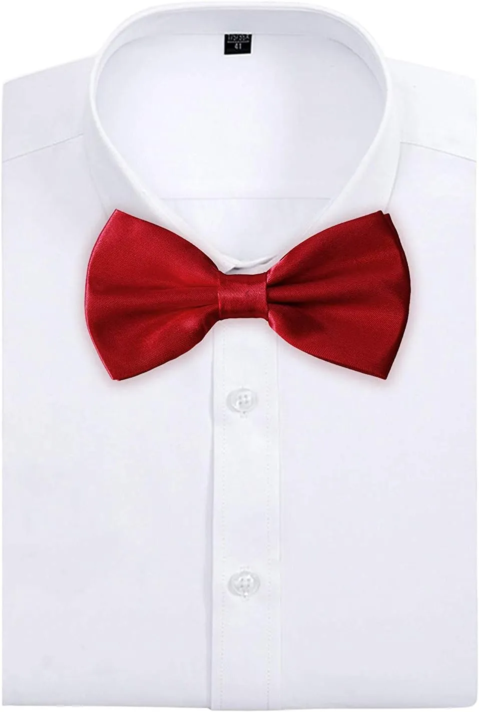 Men's Bowties Formal Satin Solid - 6/12 Pack Bow Ties Pre-tied Adjustable Ties for Men Many Colors Option in bulk