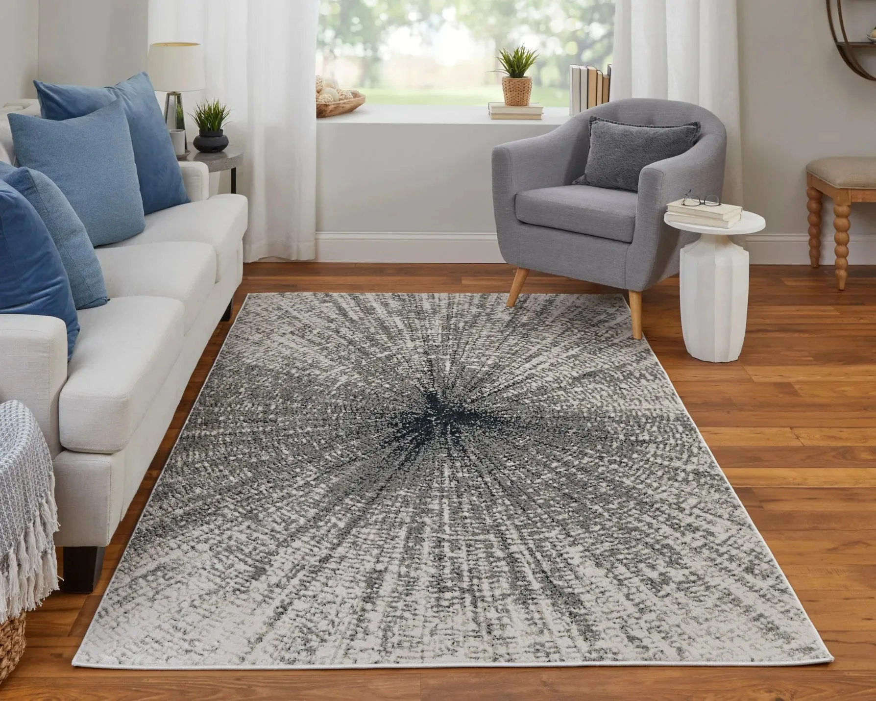Micah 69439LTF Ivory/Grey Rug