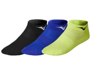 Mizuno Training Mid Sock 3PK (Black/Blue/Green)