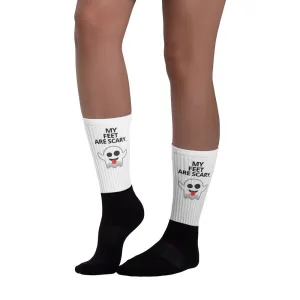 My Feet Are Scary Socks toes warm funny gift ugly feet smelly gross pair of socks