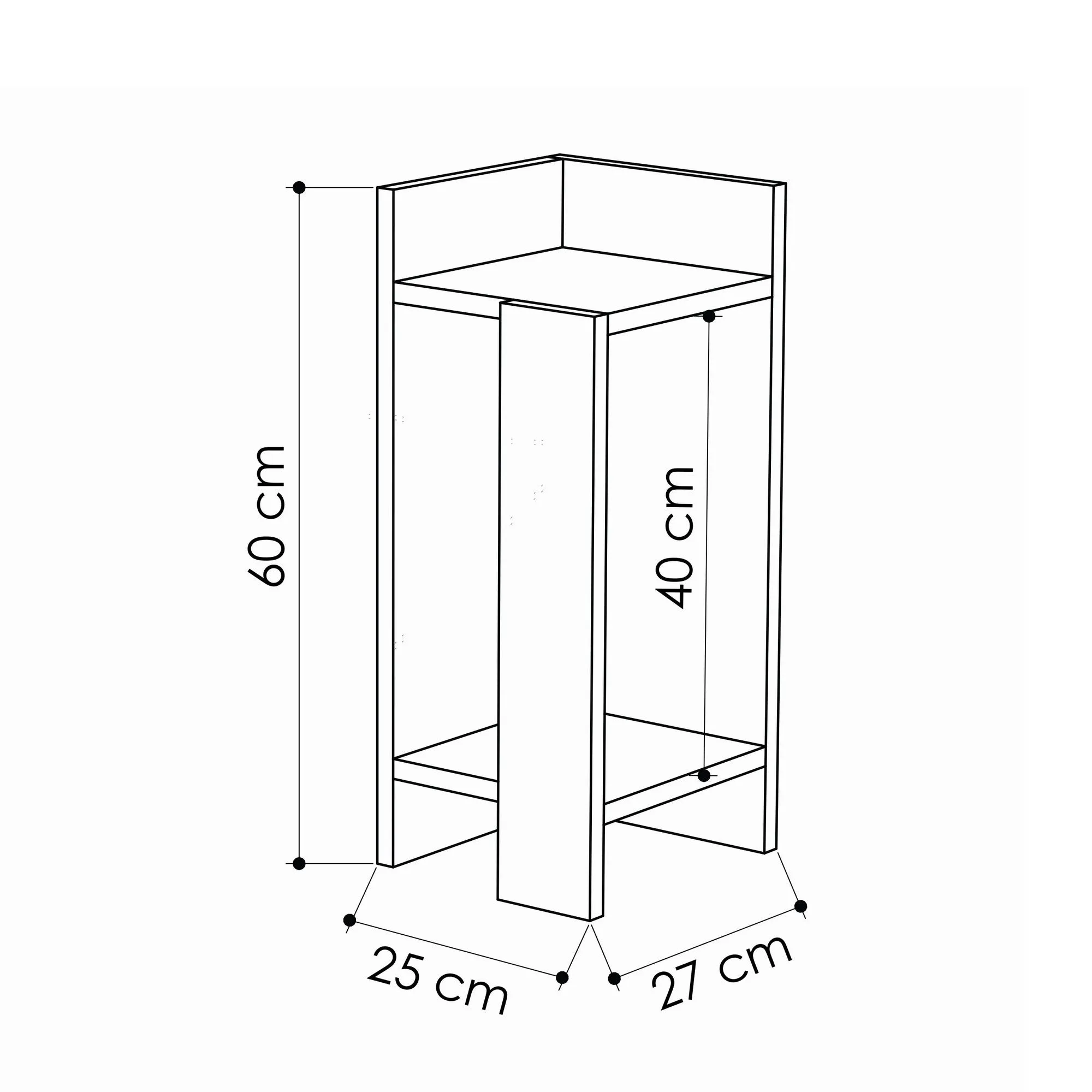 Nightstand Elos left - White