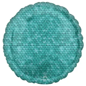 Ocean Blue Sequins Foil Balloon