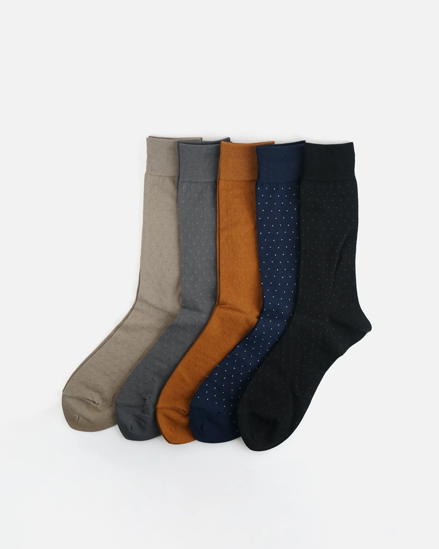 Polka Dot Dress Socks / Gray