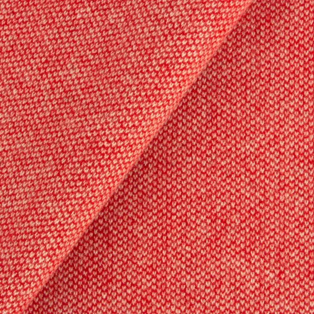 Red & Natural Barley Corn Fat Quarter Yard, Felted Wool Fabric