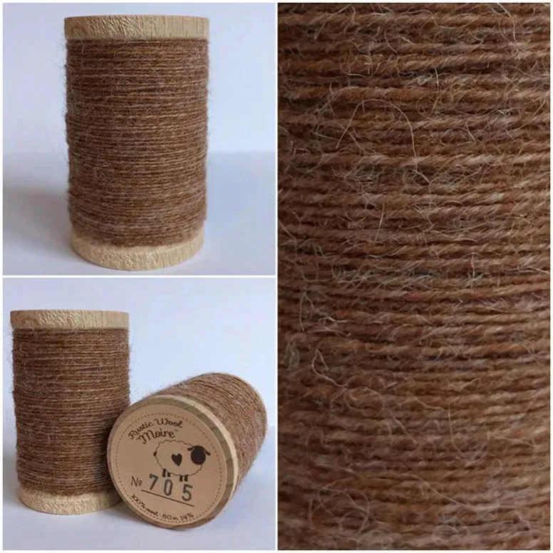 ROASTED NUTS Hand Dyed Wool Bundle for Primitive Wool Applique and Rug Hooking