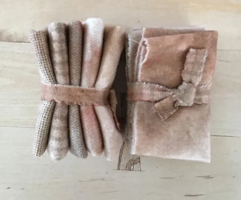 ROASTED NUTS Hand Dyed Wool Bundle for Primitive Wool Applique and Rug Hooking