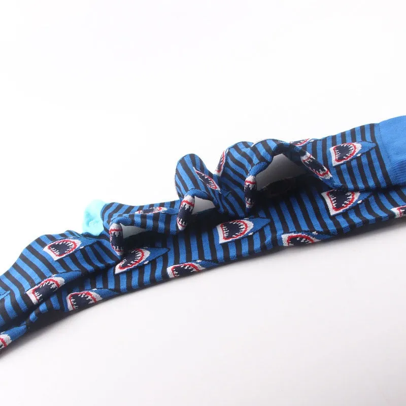 Sharky Long Socks - Blue
