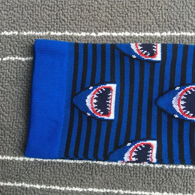 Sharky Long Socks - Blue