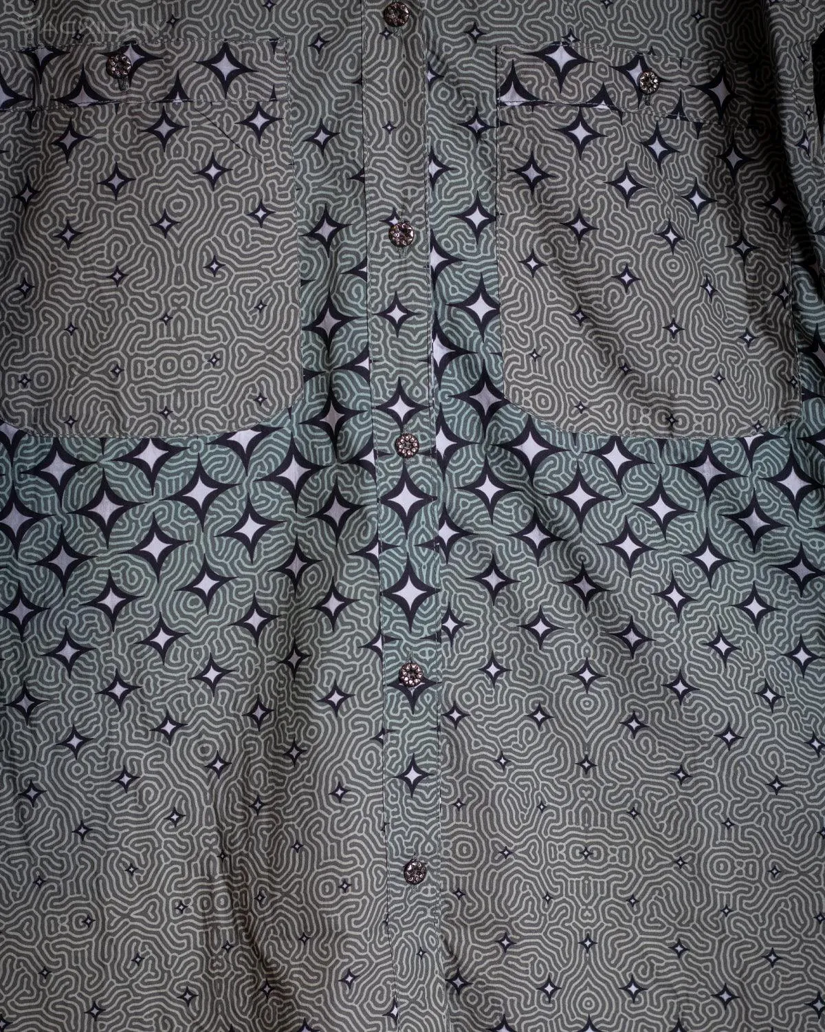 Shirt Woman Longsleeve Piratechic / Cotton Popeline - STARLIGHT