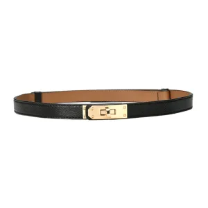 Thin Belt Women's Genuine Leather Korean Fashion Girdle Thin Belt Women's with Dress Decoration