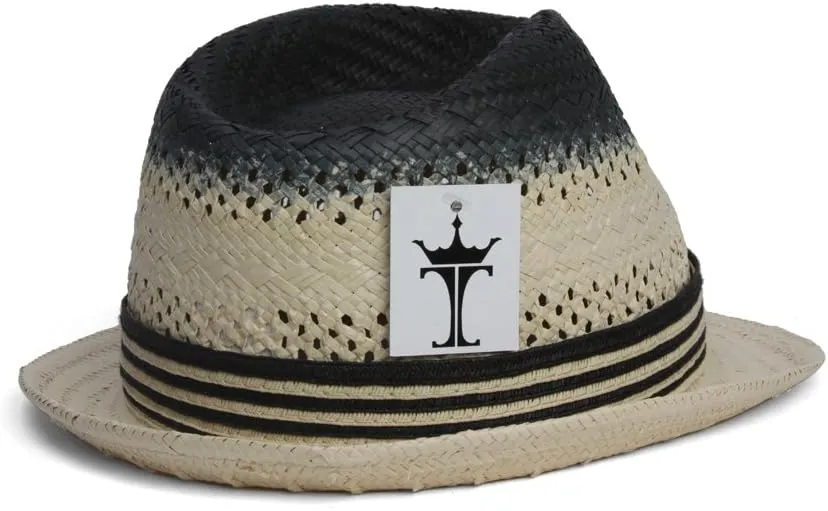 TOP HEADWEAR Two-Tone Classic Band Fedora