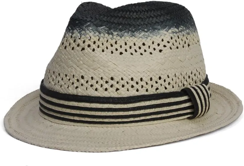 TOP HEADWEAR Two-Tone Classic Band Fedora