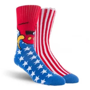 TOY MACHINE AMERICAN MONSTER SOCK RED