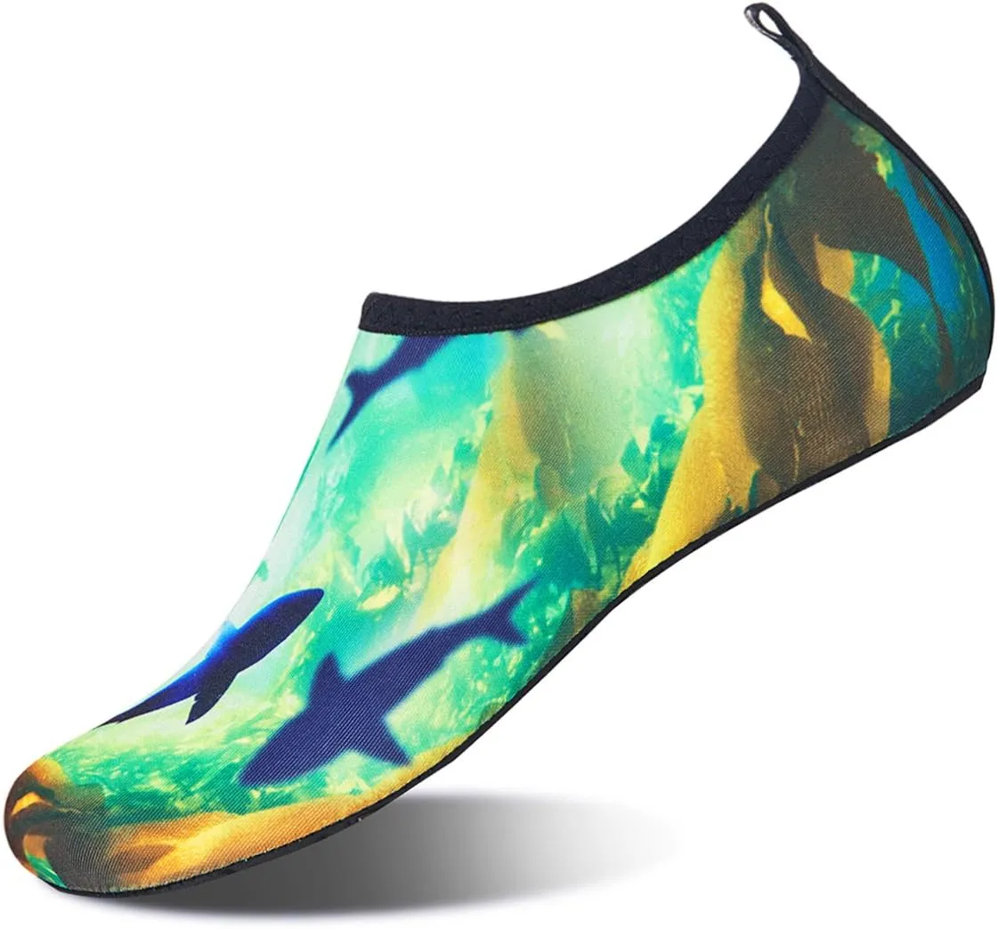 WateLves Womens and Mens Kids Water Shoes Barefoot Quick-Dry Aqua Socks for Beach Swim Surf Yoga Exercise