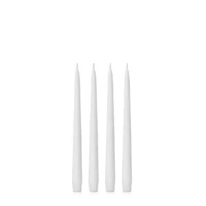 White 25cm Moreton Eco Taper Candles - Pack of 4