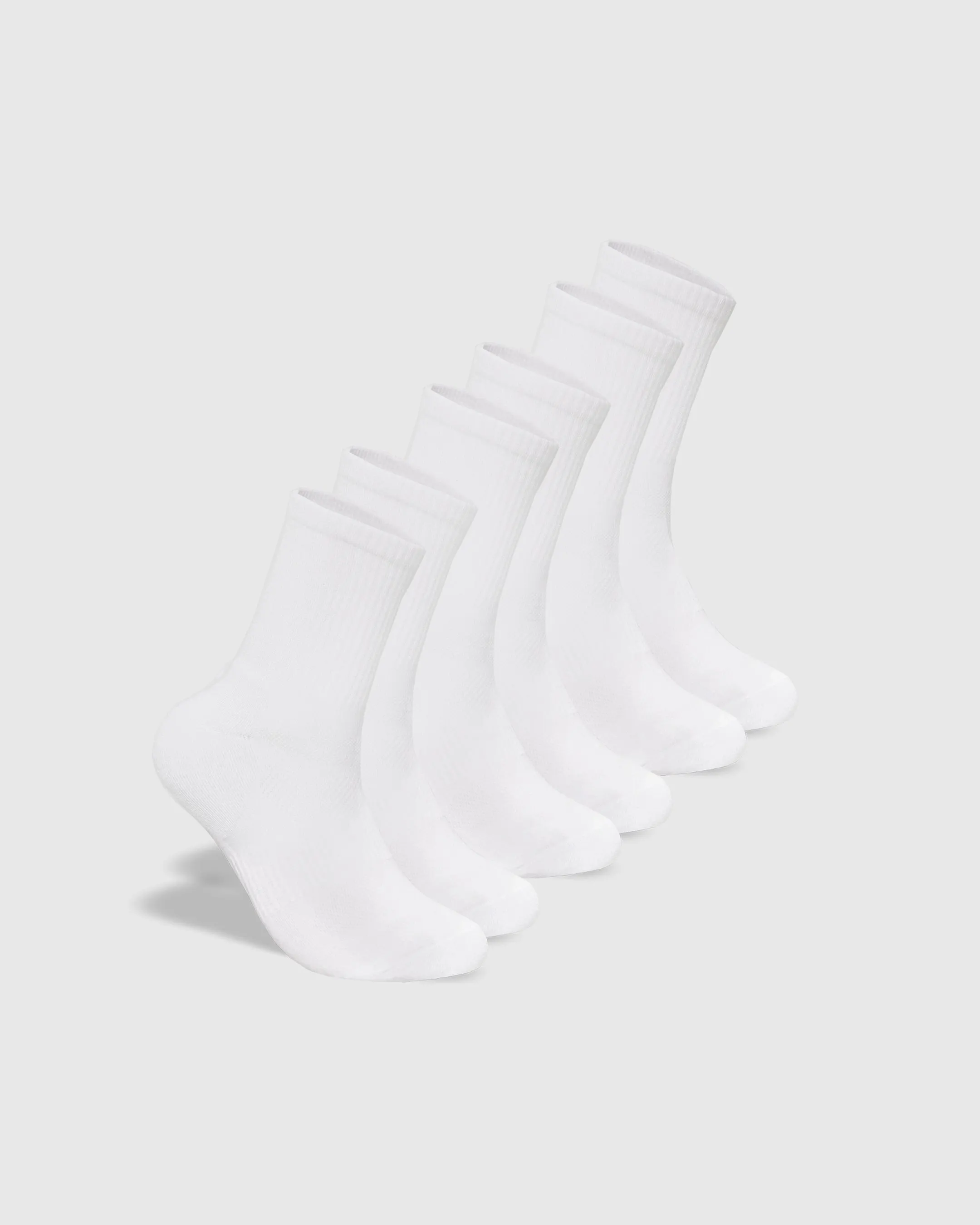 White Half Crew Socks 3-Pack