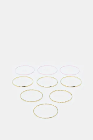 Women Assorted Bangle Set (9 Piece)