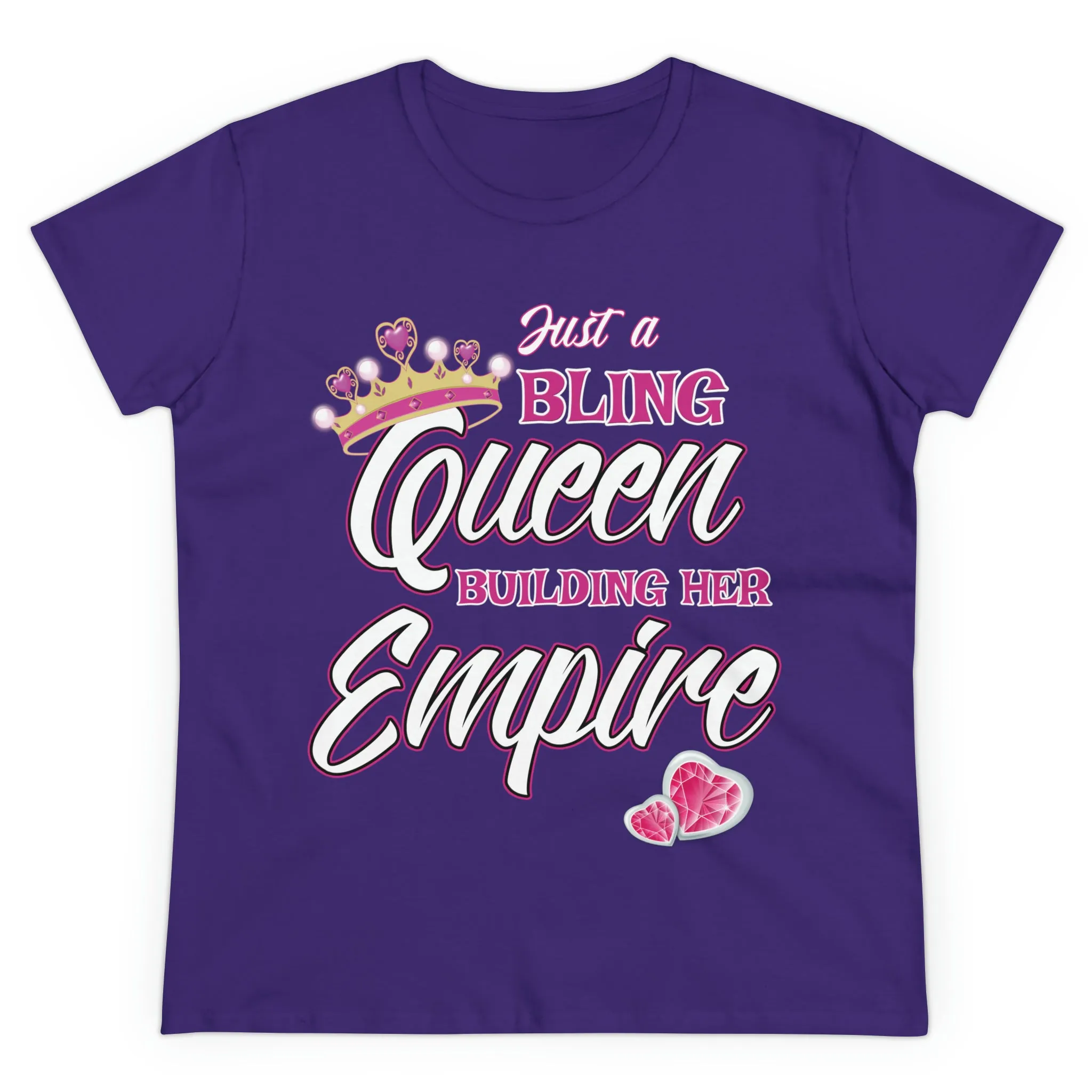 Women's Midweight Cotton Tee Queen Building her Empire