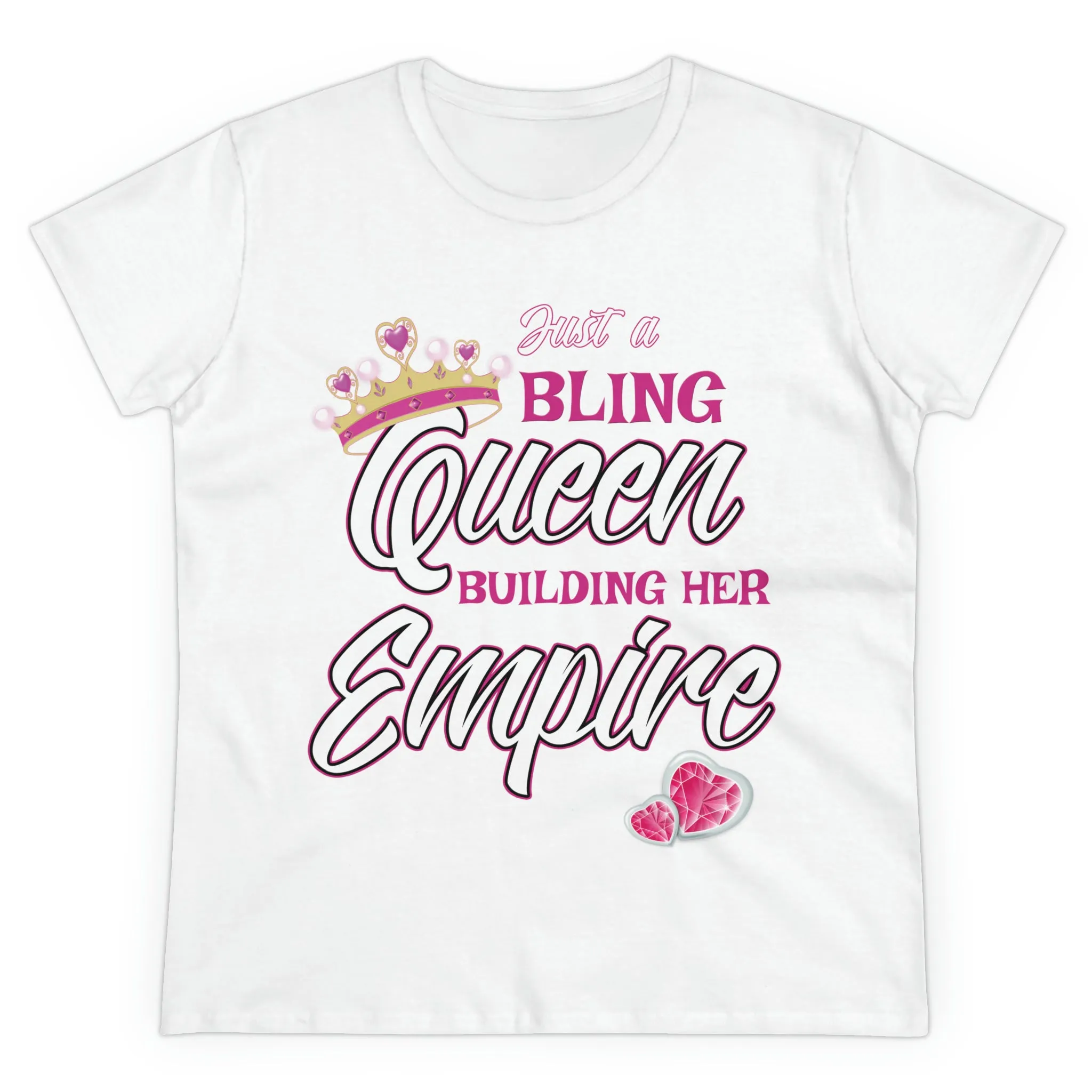 Women's Midweight Cotton Tee Queen Building her Empire