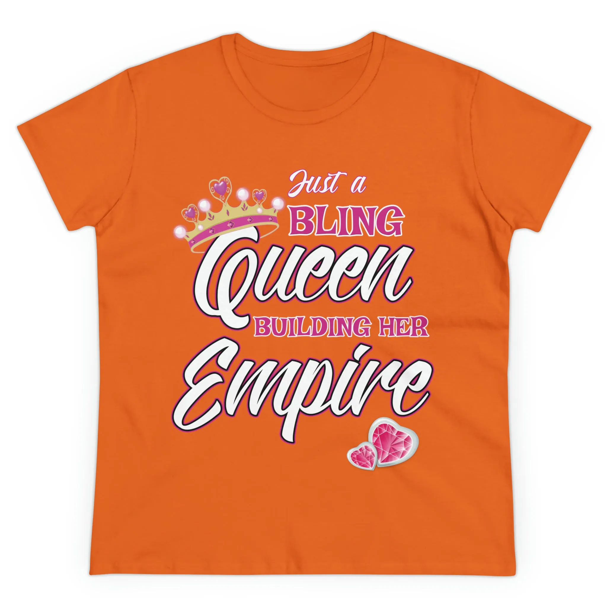 Women's Midweight Cotton Tee Queen Building her Empire