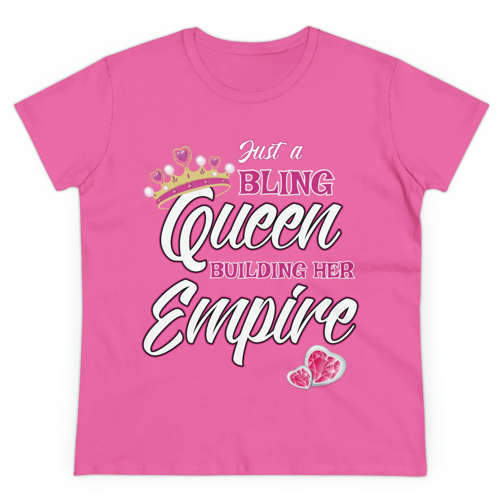 Women's Midweight Cotton Tee Queen Building her Empire